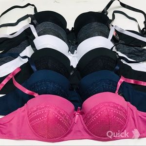 NWT 6 pcs Floral Contour Padded Bras